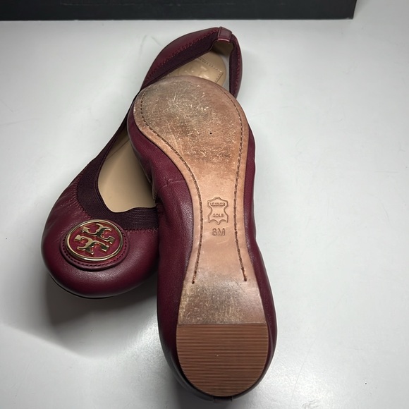 Tory Burch Caroline 2 Ballet Nellie Nappa Leather Elastic Women’s Size 8M - Picture 13 of 16